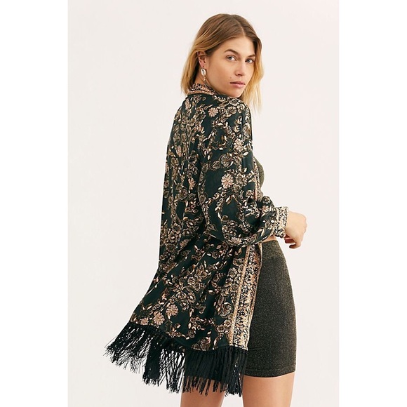 Free People Jackets & Blazers - NWT Free People Kaelin Embellished Fringe Jacket